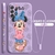 Capa de telefone com cordinha Minnie para Samsung Galaxy A73 A54 A34 A53 A33 A52 A32 A22 A71 A51 A21S 4G 5G - Bailarina de Papel