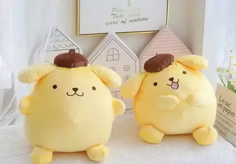Sanrio Pelúcia PomPomPurin Pom Pom Pom Purin Boneco de pelúcia, 40-50cm