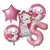 Disney Gata Marie Balões Set, Número Idade Balão, Decoração de Festa, 80cm