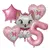 Disney Gata Marie Balões Set, Número Idade Balão, Decoração de Festa, 80cm na internet