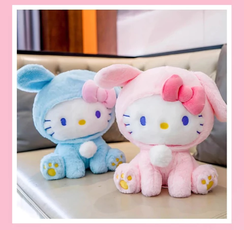 Sanrio Hello Kitty Coelho Coelhinho Coelha Coelhinha de Pelúcia, Brinquedo, 22cm