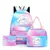 Mochila, Lancheira e Estojo Sanrio Cinnamoroll, Bolsa Estudantil Conjunto com 3 peças