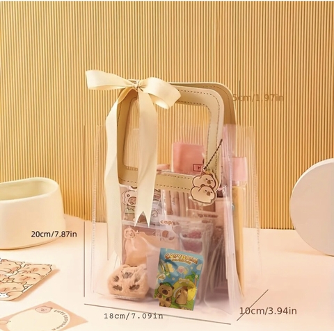 Kit Papelaria Capivara 16 Itens na Bolsinha Pronta Entrega