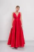 Imagen de VEST0625 - Vestido largo de Shantung armado con bolsillos
