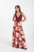 Imagen de VEST5942 - Vestido largo combinado en lentejuela y seda estampada