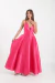 Imagen de VEST0625 - Vestido largo de Shantung armado con bolsillos
