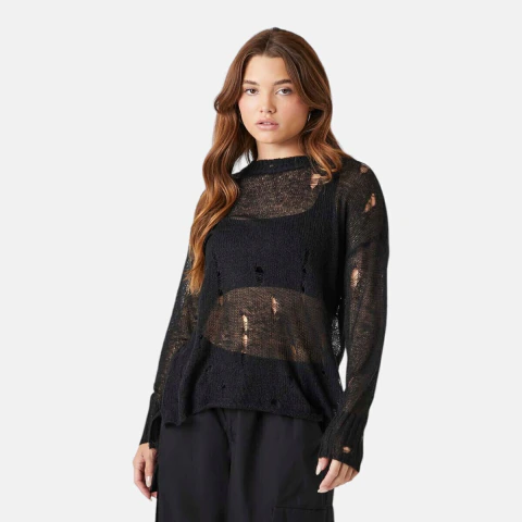 Sweater Roturas Forever 21 Para Mujer