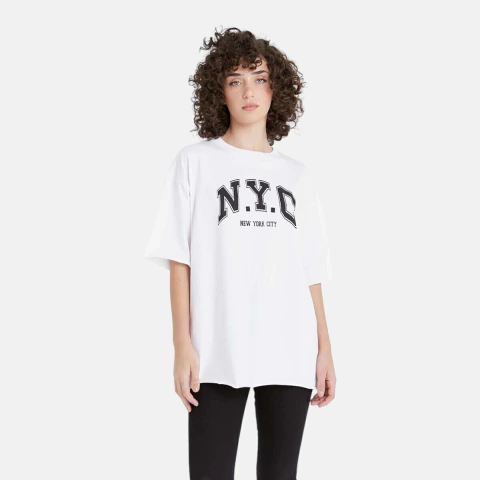 Remera Oversize New York City Forever21 Para Mujer
