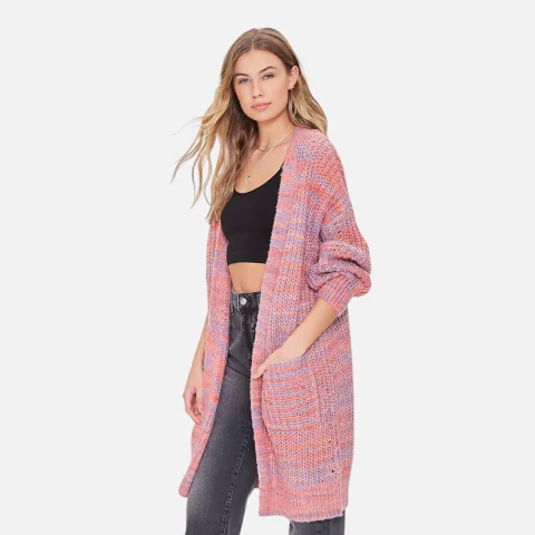 Cardigan Largo Colores Forever21 Mujer