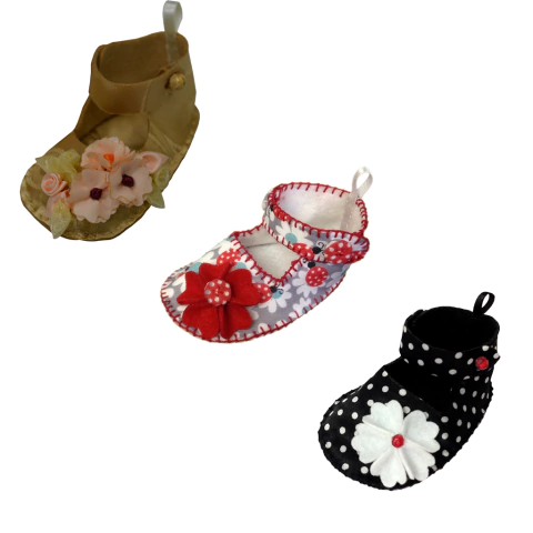 FL 131 - Kit Sapatinhos Menina Nos Três Tamanhos