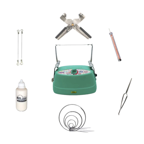 Fit Laser Fuxico e flores, com máquina mais kit fuxico e pinça e enrolador para flores básicas