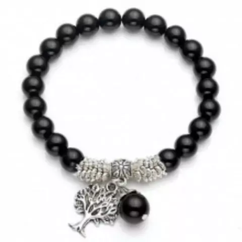 PULSEIRA RESILIÊNCIA DE ÔNIX com Pingente Árvore da Vida - 8mm