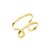 Anel Duplo Liso Banho Ouro 18K