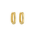 Argola Oval Click Menor Banho Ouro 18K