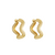 Argola Waves Ondulada Banho Ouro 18K