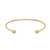 Bracelete Liso Balls Banho Ouro 18K