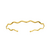 Bracelete Ondulado Banho Ouro 18K