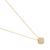 Colar Quadrado Cravejado Banho Ouro 18K