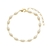 Pulseira Pérolas Ovais Banho Ouro 18K - comprar online