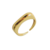 Anel Liso Square Banho Ouro 18K - comprar online