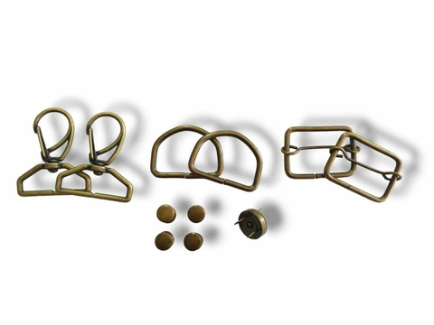 Kit Ferragens 3 Cm - Ouro Velho