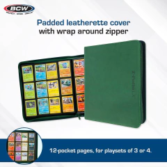 Carpeta 12 bolsillos por cara (480 espacios) - BCW Z-Folio LX Green. - File City