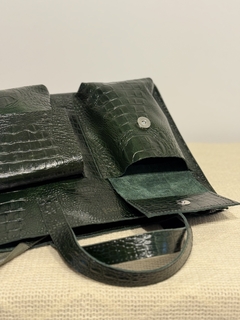CARTERA JACKIE-Verde crocco - Vocé accesorios