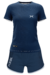 Camiseta Feminina Baby look LEAVES ALL BLUE Azul Marinho na internet