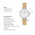 Relógio Feminino Monalisa Prata Pulseira Dourada 32mm na internet