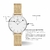 Relógio Feminino Monalisa Prata Pulseira Dourada 32mm + 2 Braceletes - loja online