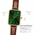 Relógio Feminino Quadrado Pulseira Marrom Piermont Gold Green
