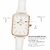 Relógio Feminino Quadrado Pulseira Branca Piermont Rosé - New Port
