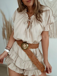 Short pollera c/volados y puntilla en internet