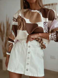 Buzo rústico estampado - Juanita Shop