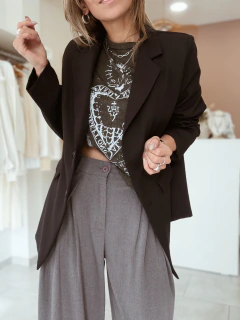 Blazer negro sastrero