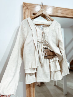 Blusa de lino latte