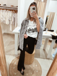 Pantalón con tajo de morley - Juanita Shop