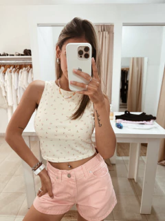 Musculosa floreada - tienda online