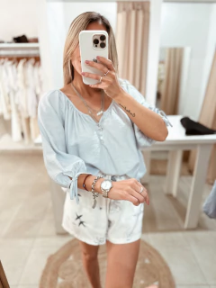 Short estampado (celeste) - Juanita Shop