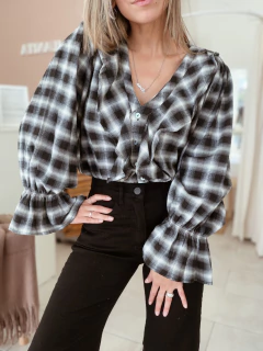 Camisa cuadrille con volados - Juanita Shop