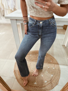 Jeans semi Oxford con botones - comprar online