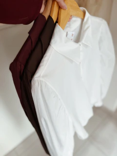 Camisa manga princesa de poplin