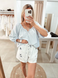 Short estampado (celeste) - tienda online