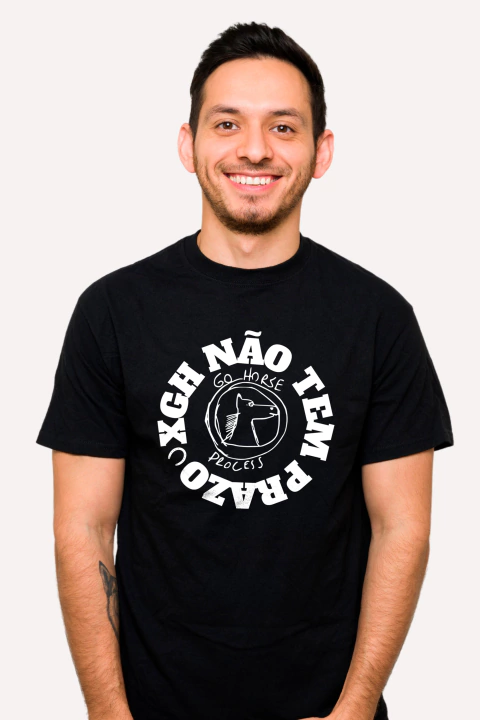 Camiseta Programador - Go Horse Não Tem Prazo, use o Método XGH