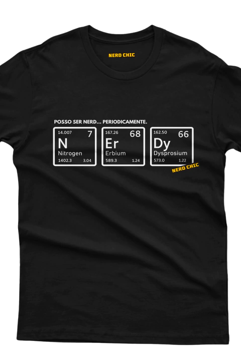 Camiseta Nerd - Tabela periódica By Nerd Chic Loja Geek - comprar online
