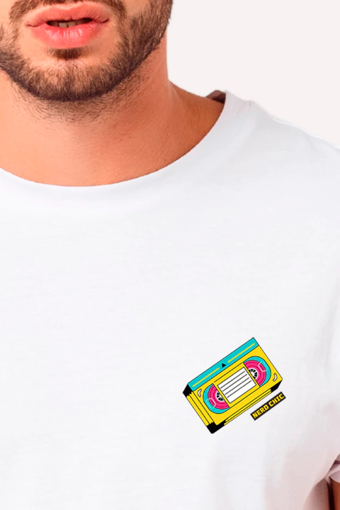 Camiseta Retrô Video Fita Cassete - Moda Geek Anos 90 | Nerd Chic