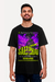 Camiseta preta com estampa de samurai estilizado em cores vibrantes, apresentando o texto "Tokyo Samurai" e referências ao bushido.