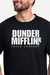 Camiseta preta com estampa "DUNDER MIFFLIN, INC. PAPER COMPANY".