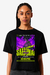 Camiseta preta com estampa de samurai em estilo anime, destacando o texto "Tokyo Samurai" e elementos gráficos coloridos.