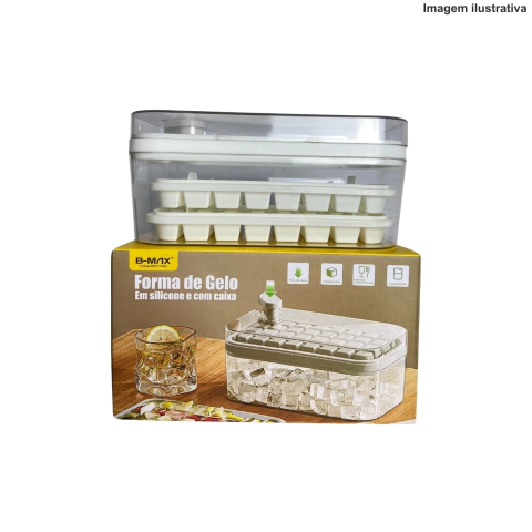 Forma De Gelo Silicone C/ Caixa Bm-F1062 B-Max